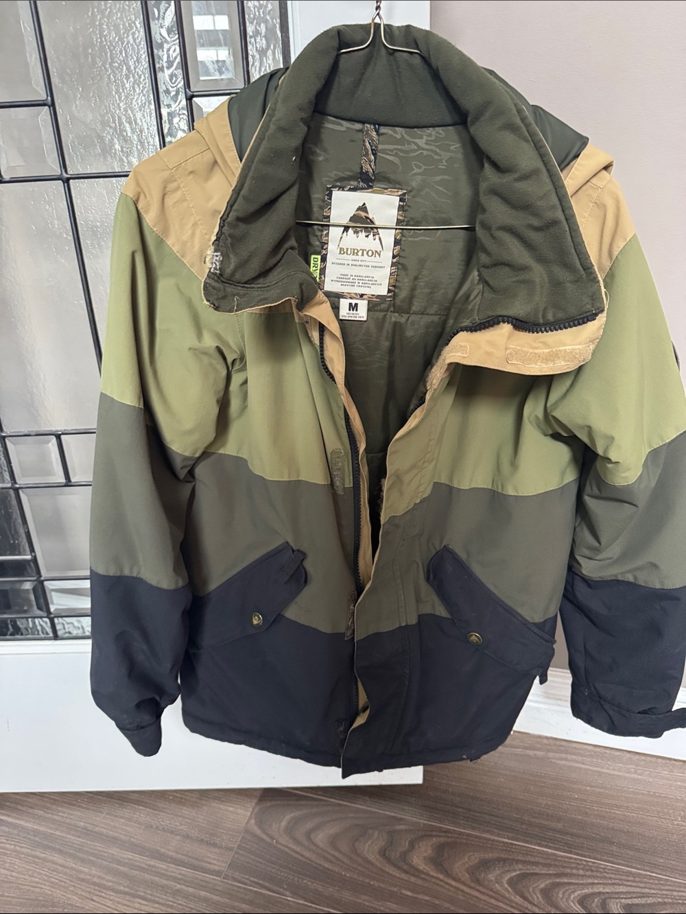 Burton Boys Green, Olive & Black Colorblock Ski Jacket